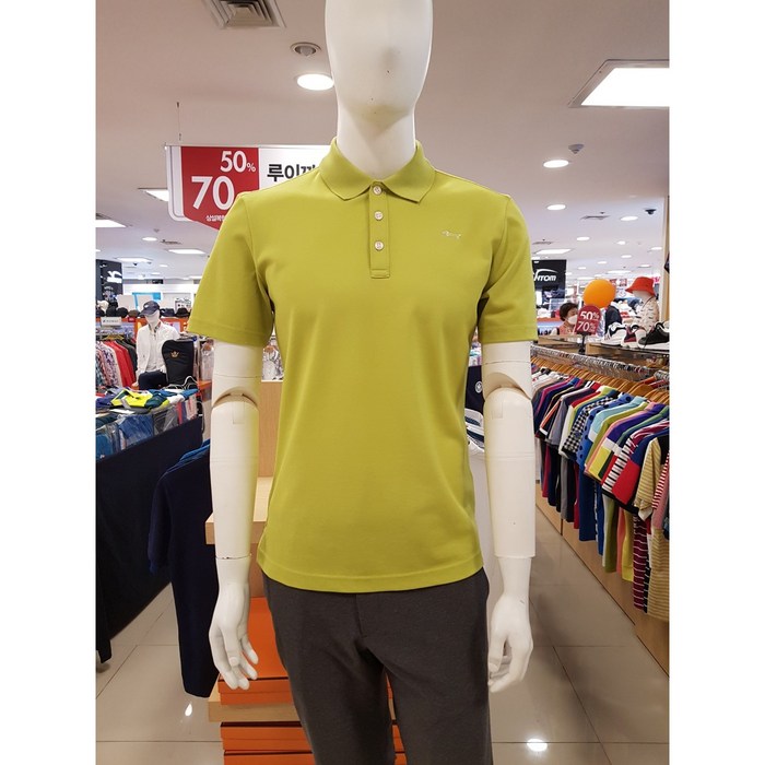 루이까스텔 [[특가상품]] ##추천+득템상품## 기본 무지 캐주얼 티셔츠 솔리드 요꼬에리 남성 반팔 피케 티셔츠-라이트그린 티셔츠/골프웨어 골프티셔츠 대표 이미지 - 골프 반팔 추천