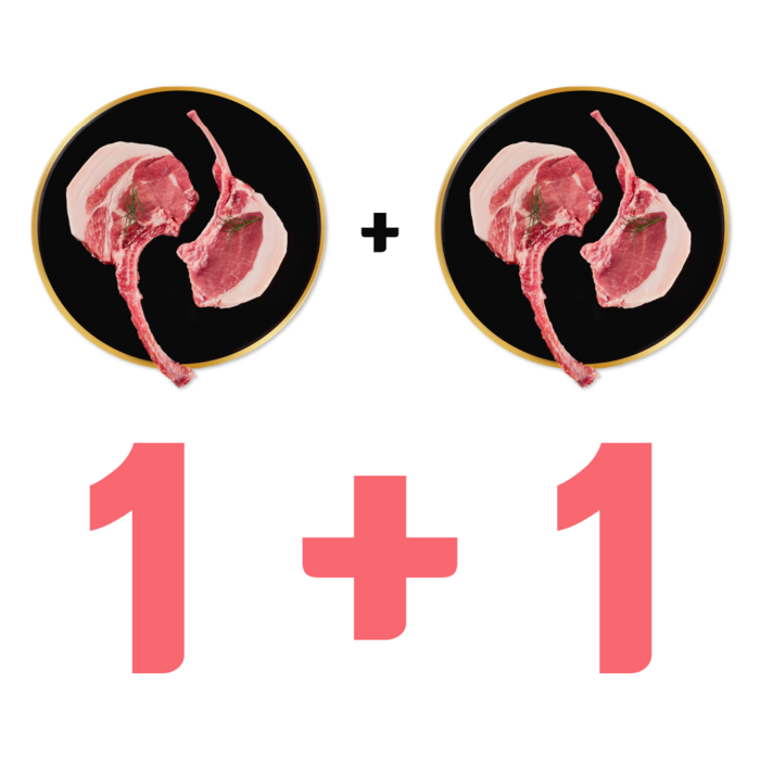 [시즈닝 무료] 국내산 돈마호크 스테이크 프렌치렉 뼈등심 1+등급 냉장 캠핑 고기 300g+300g 1.2kg 2-4대 리미트, 돈마호크 뼈4대 1.2kg (가성비) 대표 이미지 - 돈마호크 추천
