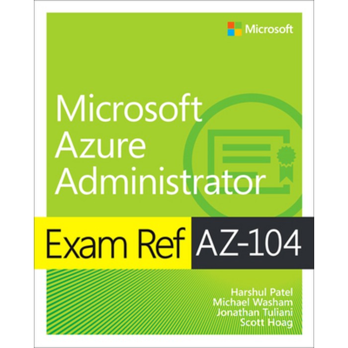 Exam Ref Az-104 Microsoft Azure Administrator Paperback, Microsoft Press 대표 이미지 - Azure 책 추천