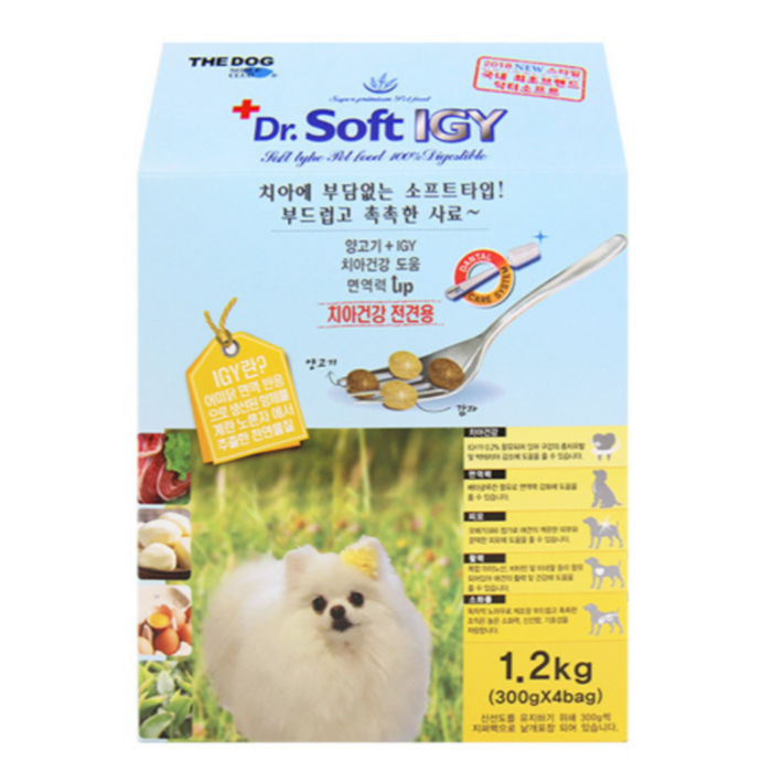 닥터소프트 IGY 애견사료 1.2kg x 3 소프트사료 대표 이미지 - 치와와 사료 추천