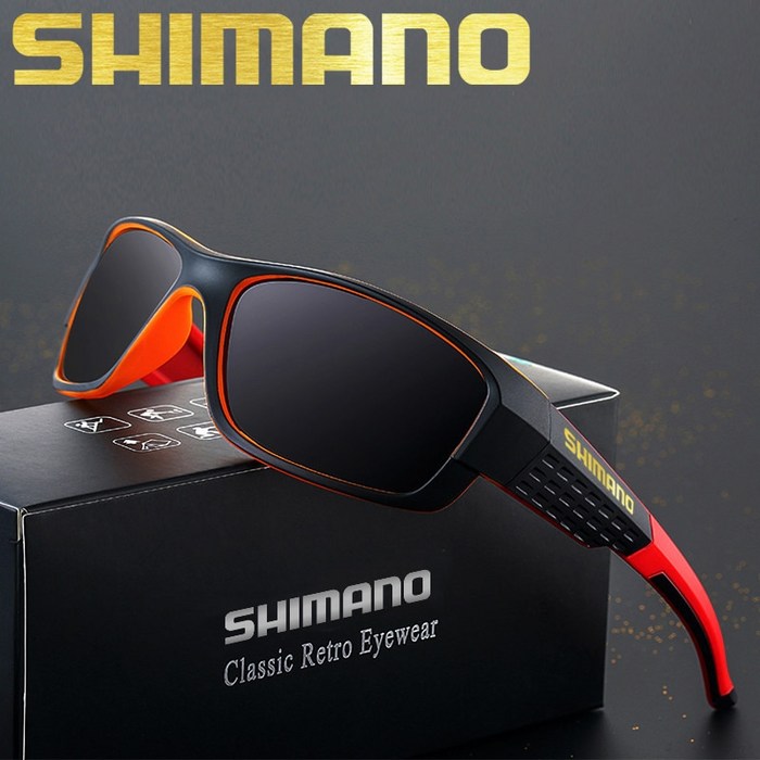 2021 시마노 낚시 편광 선글라스 시마노 낚시 안경 하이킹 운전 선글라스 방풍 자전거 선글라스|낚시 안경|, 1개, 단일