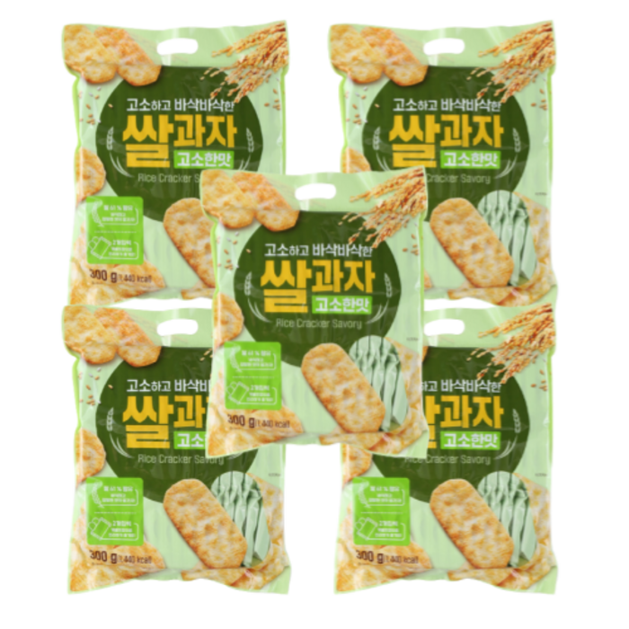 홈플러스 시그니처 쌀과자 고소한맛 300g x 5개 대표 이미지 - 홈플러스 과자 추천