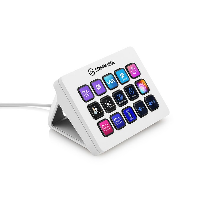 엘가토 Stream Deck MK.2 스트림 덱 15버튼 외장형 영상편집보드 (블랙 or 화이트) / 공식대리점, White 대표 이미지 - 스트림덱 추천