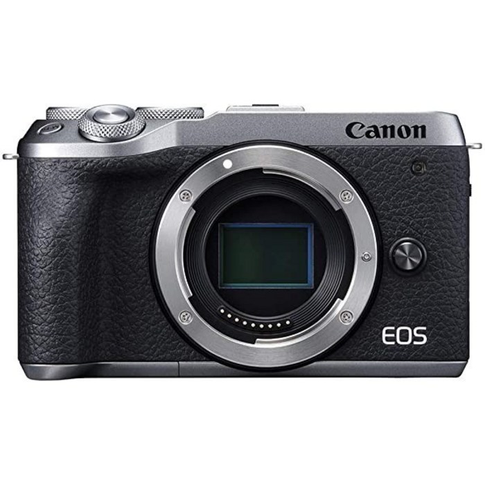 [미국] 503520 Canon Mirrorless Camera [EOS M6 Mark II](Body) for Vlogging|CMOS (APS-C) Sensor| Dual Pi, Silver_Base