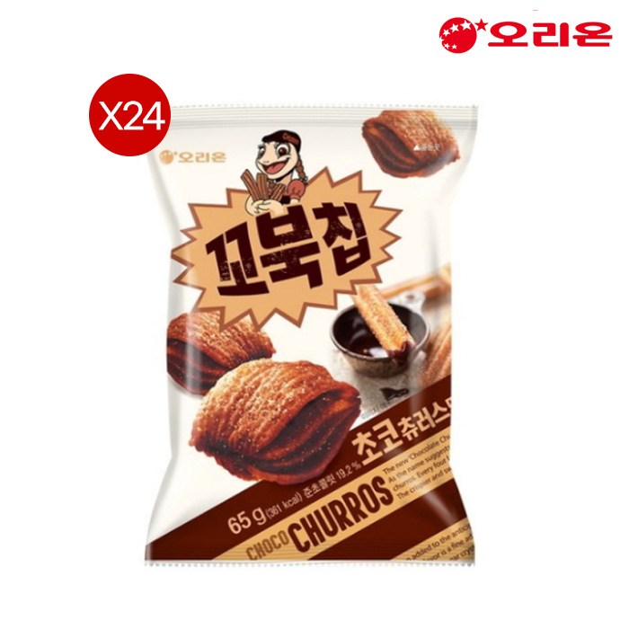 오리온 꼬북칩 초코츄러스맛 65g 24개 대표 이미지 - 꼬북칩 맛 비교 추천