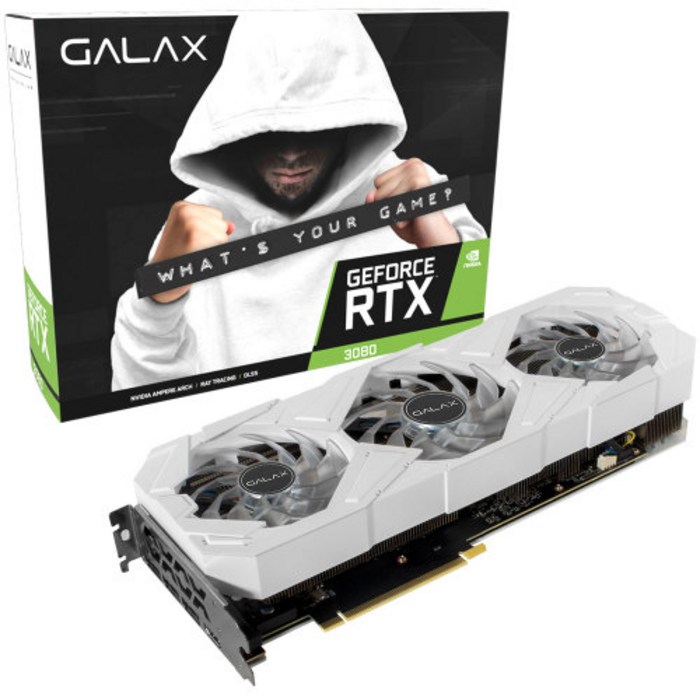 갤럭시 GALAX 지포스 RTX 3080 그래픽카드 EX Gamer WHITE OC D6X 10GB 대표 이미지 - RTX 30 시리즈 제품 추천