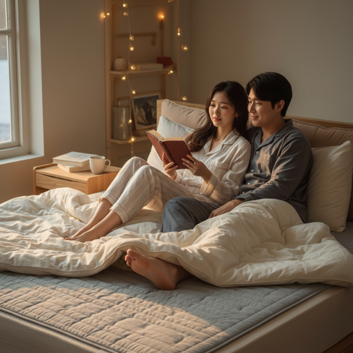 서로앤홈 포근온 AI스마트 인체감지 탄소매트 EMF 전자파안심 절전형 15시간타이머 워셔블 그래핀 카본매트 전기요 가정용, 라운딩그레이, 퀸더블145X200cm