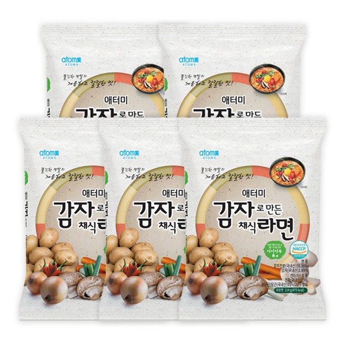 애터미 감자로 만든 채식라면 114g, 5개입 대표 이미지 - 채식라면 추천