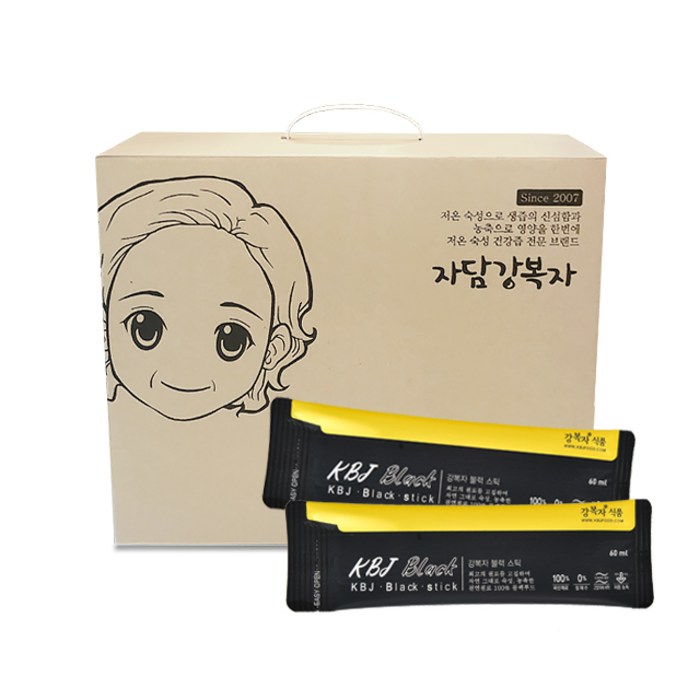 강복자 자연방목 기력 회복 블랙숙성 흑염소진액 엑기스, 60ml 60팩 + 랜덤샘플 대표 이미지 - 흑염소 진액 추천