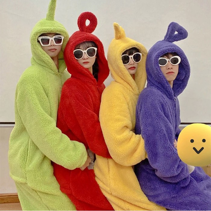 퓨어몰링 인싸템 텔레토비 수면잠옷 캐릭터 원피스잠옷 파자마 대표 이미지 - 귀여운 잠옷 추천