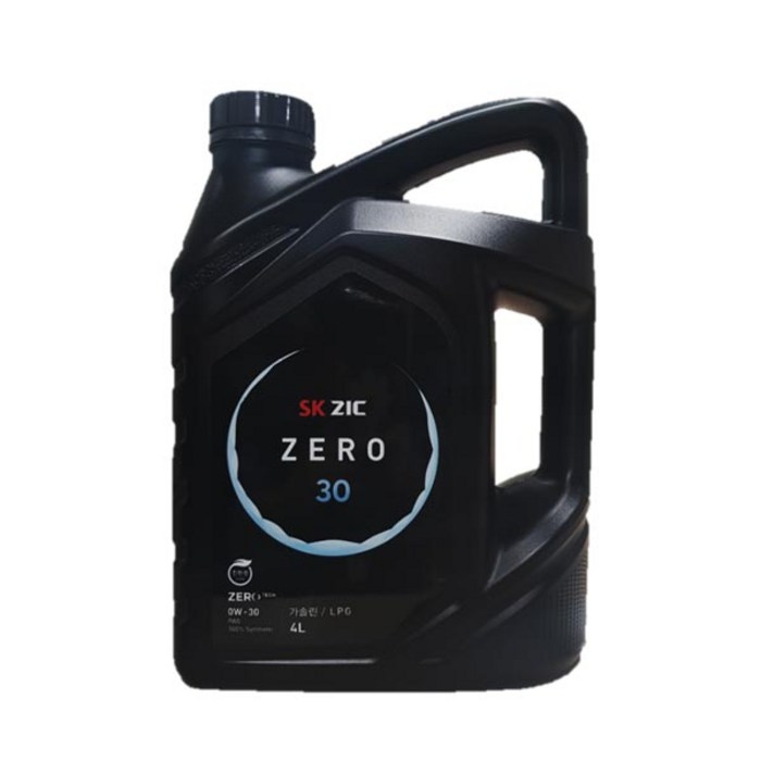 ZIC ZERO 0W30 4L 가솔린 엔진오일, 1개, 지크 ZERO 0W30(가솔린)_4L