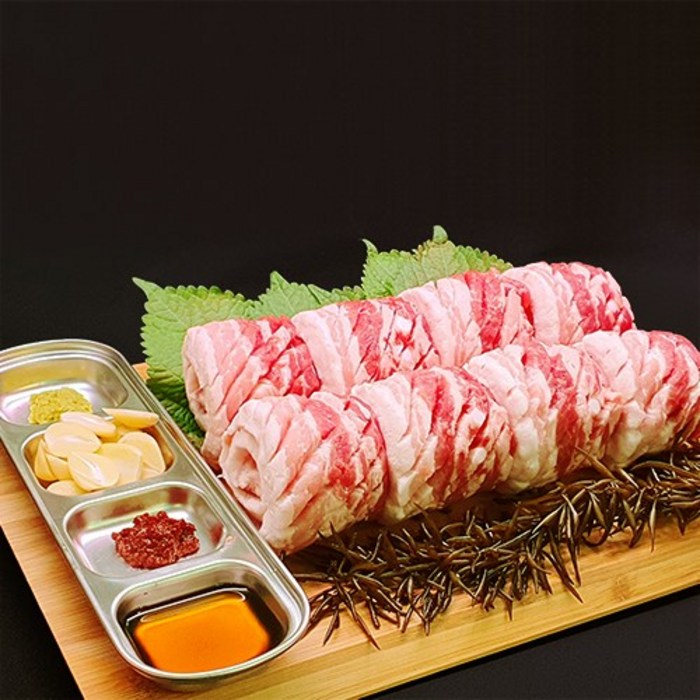 한우랑돼지랑 캠핑용 삼겹살 등갈비 소갈비 LA갈비 보쌈 부채살, 꽃삼겹 1kg, 6개 대표 이미지 - 꽃삼겹 추천