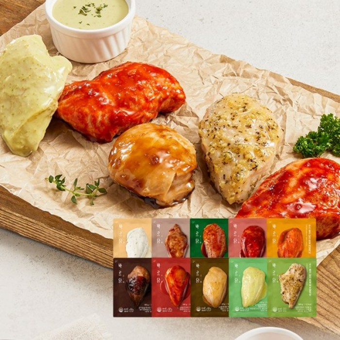 바르닭 소스품은 닭가슴살 10종, 100g, 20팩 대표 이미지 - 소스 닭가슴살 추천
