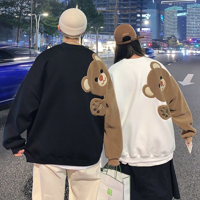 ANYOU 붑피 후드티 커플후드티 남녀공용 오버핏 맨투맨 대표 이미지 - 커플 맨투맨 추천