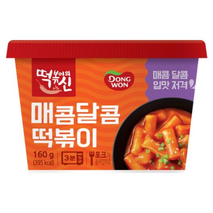 동원 떡볶이의신 매콤달콤 컵떡볶이 160g, 6개 대표 이미지 - 떡신 추천