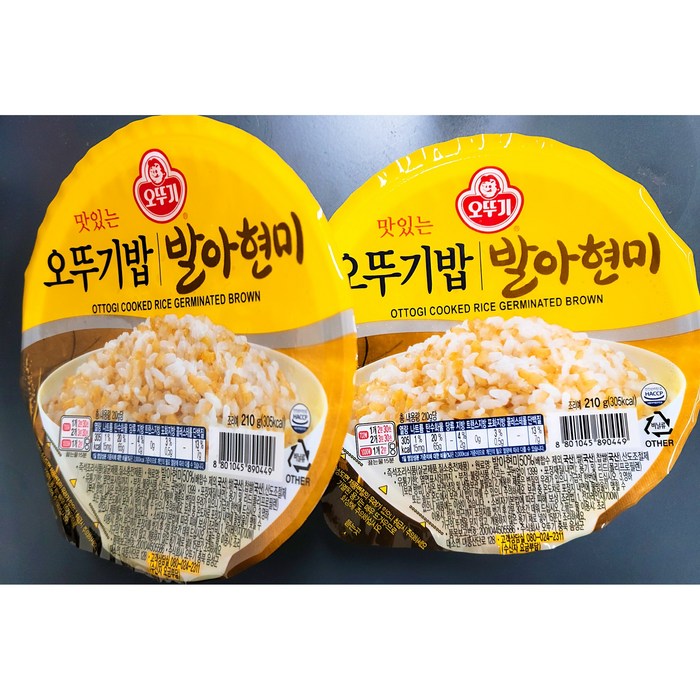 맛있는 오뚜기밥 발아현미, 210g, 12개 대표 이미지 - 현미밥 추천