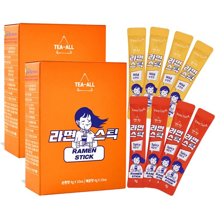 라면국물 스틱 순한맛 매운맛 20개입, 80g, 2개 대표 이미지 - 라면 스프 추천