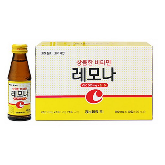 상큼한 레모나드링크 100ml x10병 마시는 음료 피로 D 대표 이미지 - 술깨는약 추천