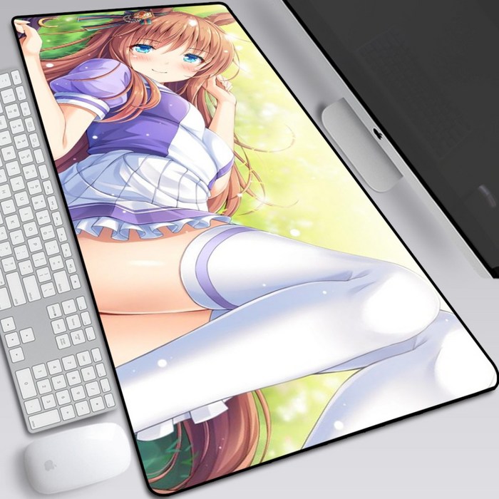 우마무스메 대형 마우스 장패드 긴 빅사이즈 키보드 책상 데스크 패드, 300x800mm + 2mm개, AM 대표 이미지 - 우마무스메 장패드 추천