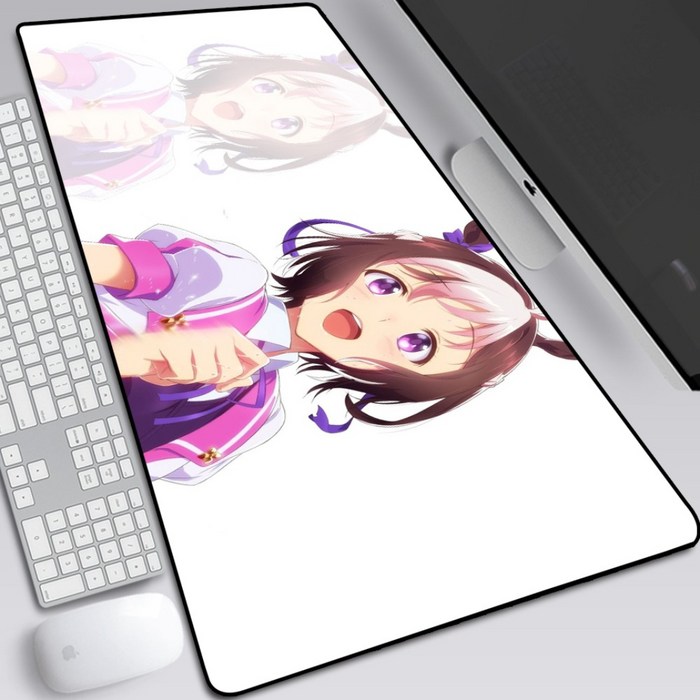 우마무스메 대형 마우스 장패드 긴 빅사이즈 키보드 책상 데스크 패드, 300x800mm + 2mm개, CG 대표 이미지 - 우마무스메 장패드 추천