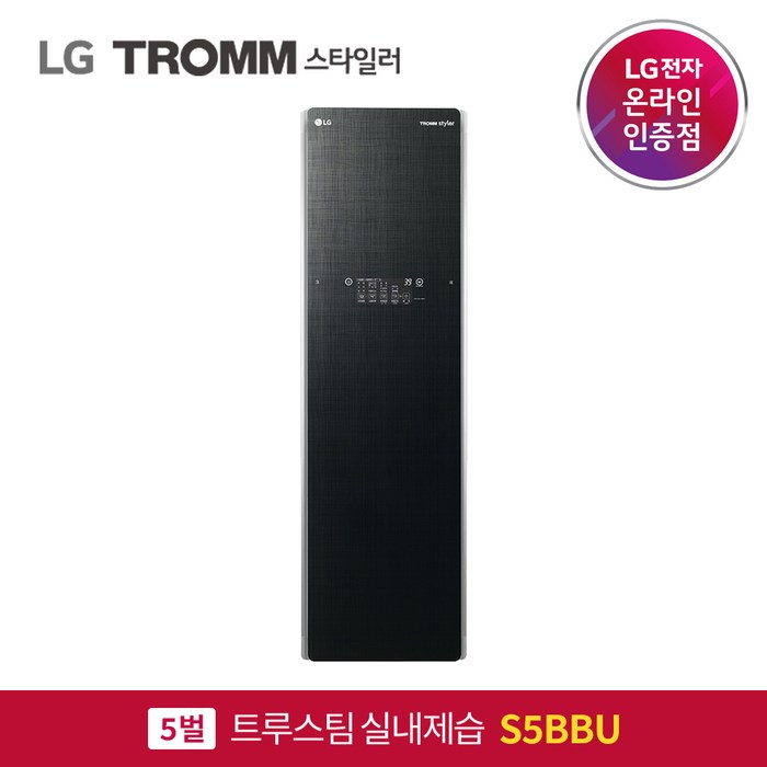 LG전자 (JS) LG 트롬 스타일러 S5BBU 5벌+바지1벌 린넨블랙 대표 이미지 - LG전자 트롬 스타일러 추천