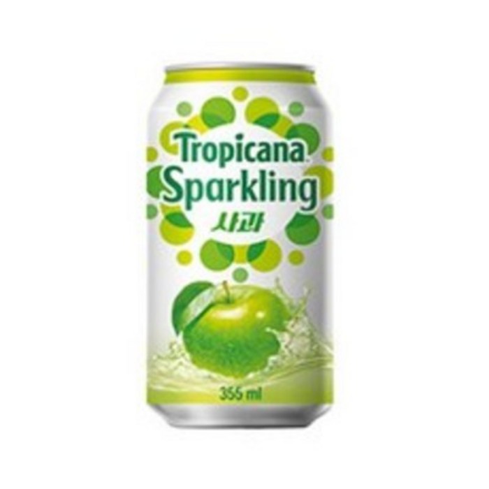 롯데칠성음료 트로피카나 스파클링 사과, 355ml, 24개 대표 이미지 - 스파클링 음료수 추천