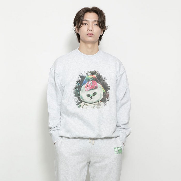 NAPC CITY ALIEN DOG SWEAT SHIRTS GRAY 대표 이미지 - 비욘드클로젯 맨투맨 추천