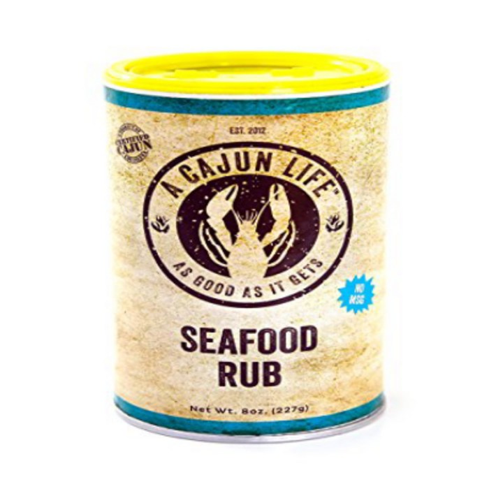 A Cajun Life Seafood Rub | Authentic Certified Cajun Seafood Seasoning Rub Non-GMO No MSG Gluten, 1 대표 이미지 - 카케이 준 추천