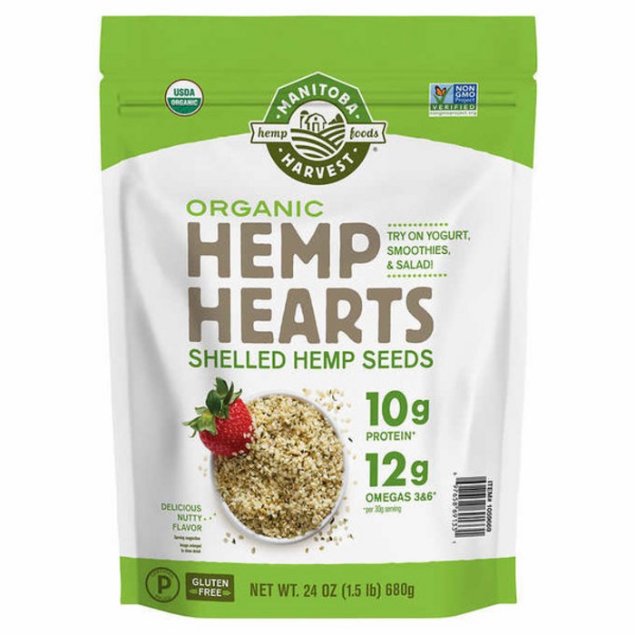 매니토바 유기농 슈퍼푸드 햄프씨드 680g / Manitoba Harvest Organic Hemp Hearts 24 oz 대표 이미지 - 햄프씨드 추천