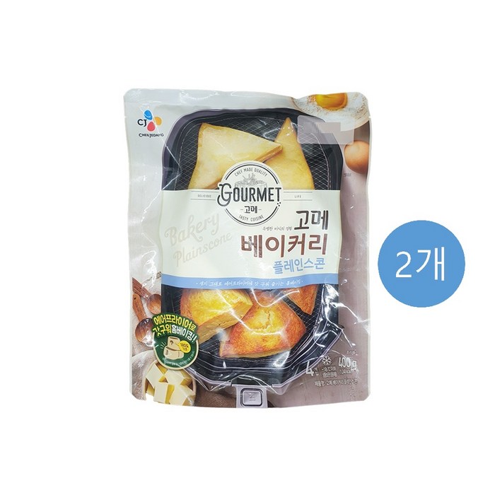 고메 CJ 베이커리 플레인스콘 400g X2봉, 2개 대표 이미지 - 고메 베이커리 추천