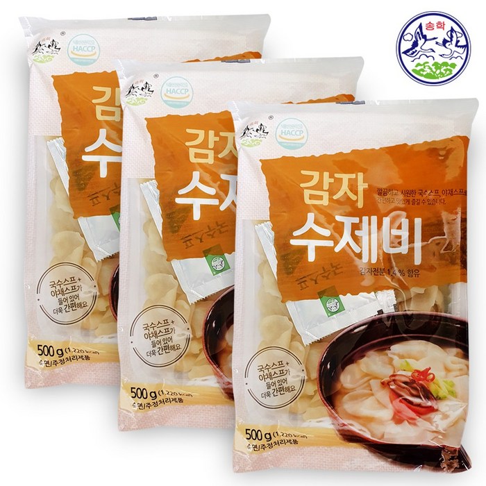송학식품 감자 수제비 500g 3개, 단품 대표 이미지 - 감자수제비 추천