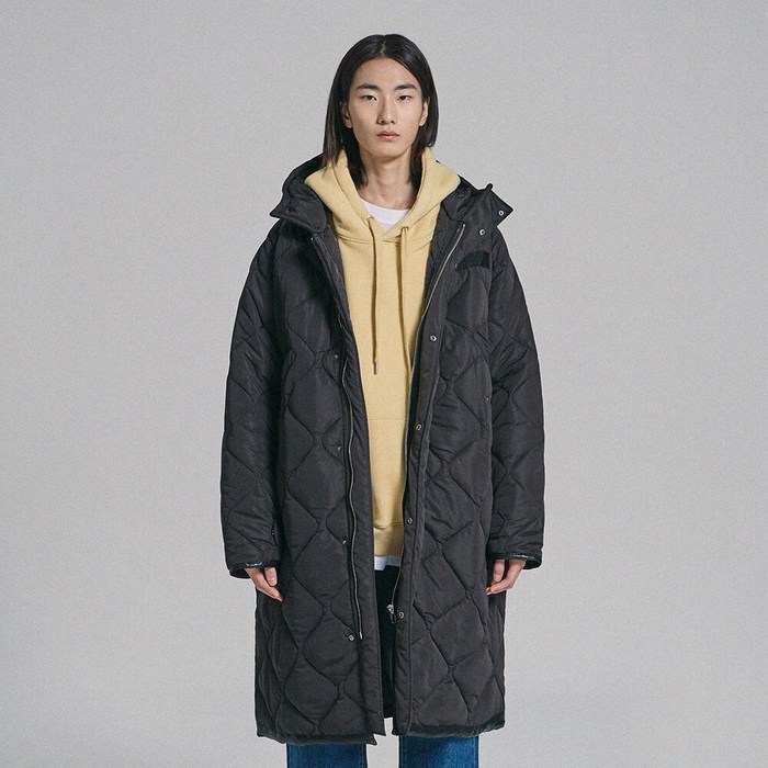 QUILTING PARKA black 대표 이미지 - 누빔 패딩 추천