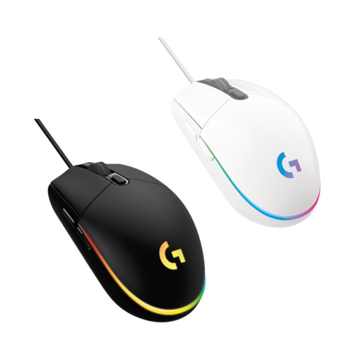 (정품벌크) 로지텍 G102 2세대 Lightsync 블랙 [W34B759], 불랙(정품벌크) 대표 이미지 - 유선마우스 추천