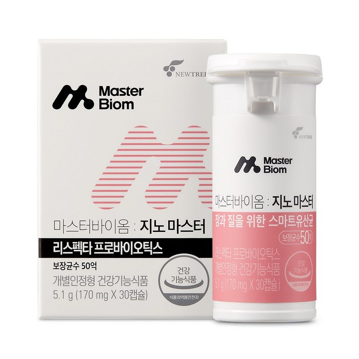 마스터바이옴 지노마스터 질건강유산균, 1병, 5.1g(170mg*30캡슐) 대표 이미지 - 여성 유산균 추천