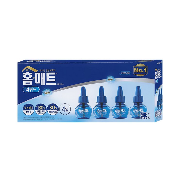 홈매트 45일 리퀴드 에스 리필, 29ml, 4개 대표 이미지 - 살충제 추천