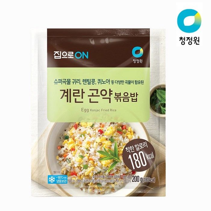 청정원 403)라이틀리 계란 곤약볶음밥200g x8개 (냉동), 8개, 200g 대표 이미지 - 계란볶음밥 추천