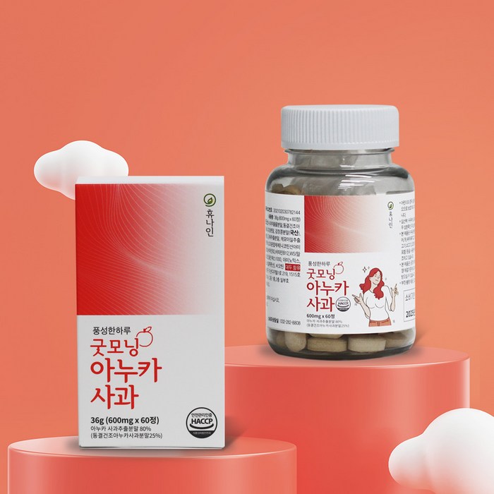 휴나인 아누카 사과 추출 분말 비오틴 맥주효모 가루, 60정, 1개 대표 이미지 - 아누카 사과 추천