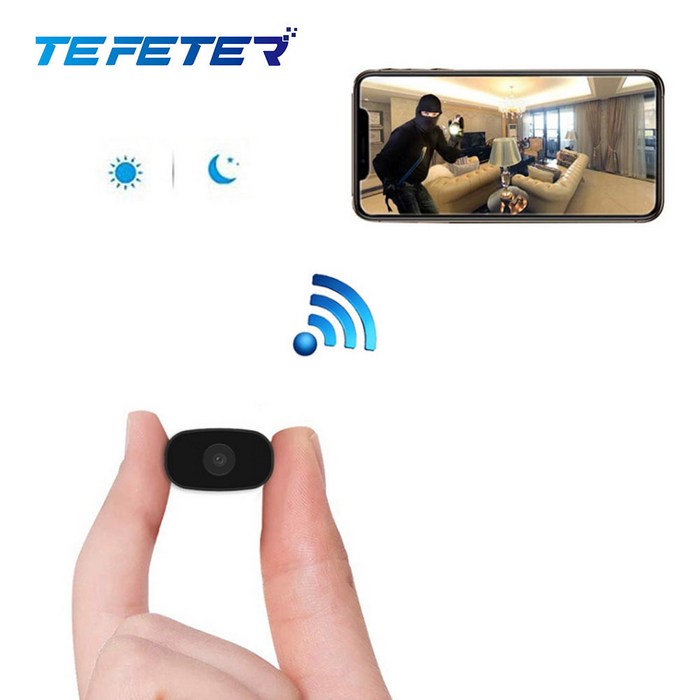 TEFETER 미니 WIFI 카메라 초소형 휴대폰 원격 제어 스마트 카메라 홈 카메라 대표 이미지 - 초소형 카메라 추천