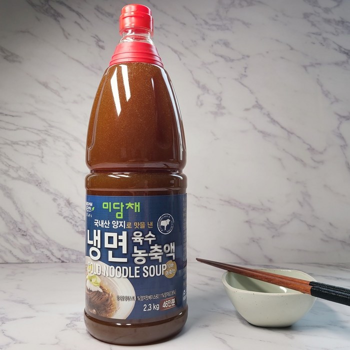 미담채 냉면육수농축액 2.3kg 46인분 막국수 김치말이국수 오이냉국 묵사발 열무국수 물회 초계탕용 식자재 업소용 대표 이미지 - 냉면 육수 추천