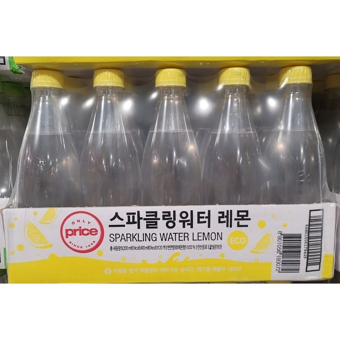 무라벨 탄산수 온리프라이스 스파클링워터 에코 410ml 20패트 미니패트 탄산수 Onlyprice Sparkling water No label, 레몬 410mlx20패트 대표 이미지 - 무라벨 탄산수 추천