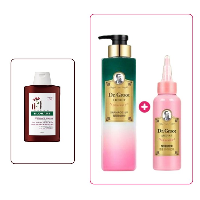 프랑스클로란퀴닌샴푸100mL + 닥터그루트 애딕트 샴푸 페어프리지아향__샴푸 385mL and 앰플트리트먼트 100mL 대표 이미지 - 프리지아 향수 추천