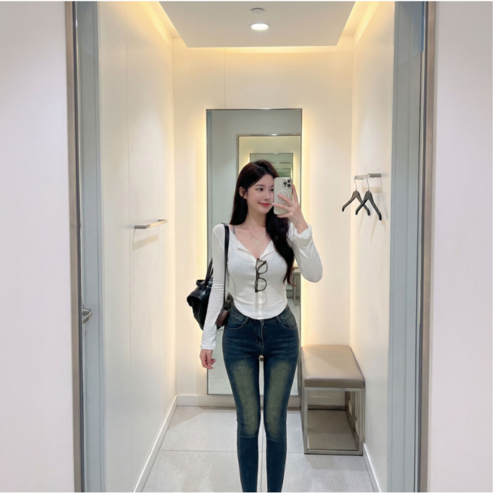 골반뽕 9부 스키니진 4컬러 6사이즈