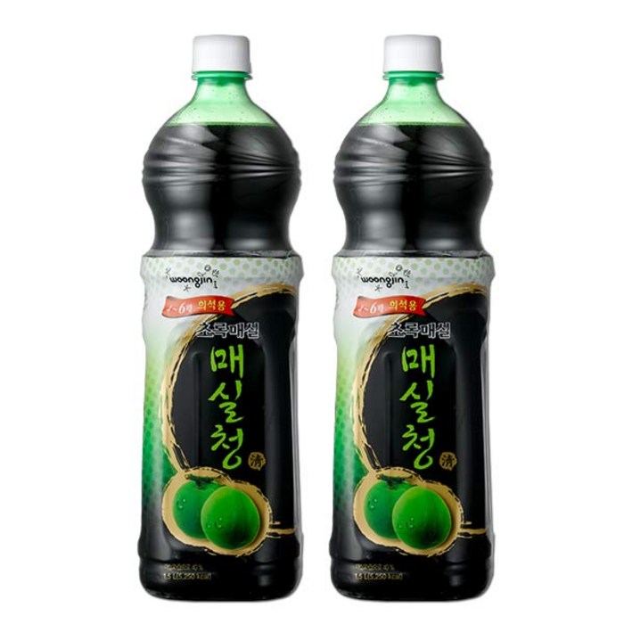 웅진 초록매실 매실청 1.5L 2페트, 2개 대표 이미지 - 매실청 추천