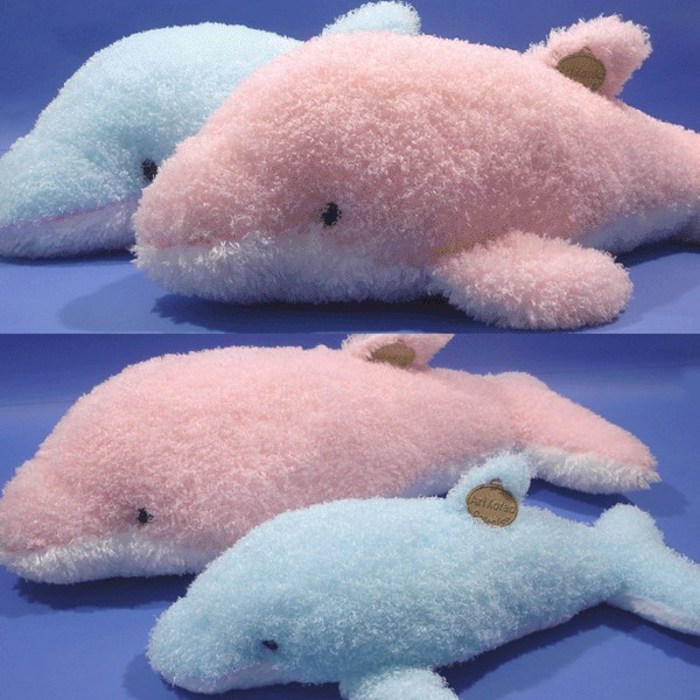 돌고래인형 뽀글이돌고래 봉제인형, 핑크, 대(80cm)