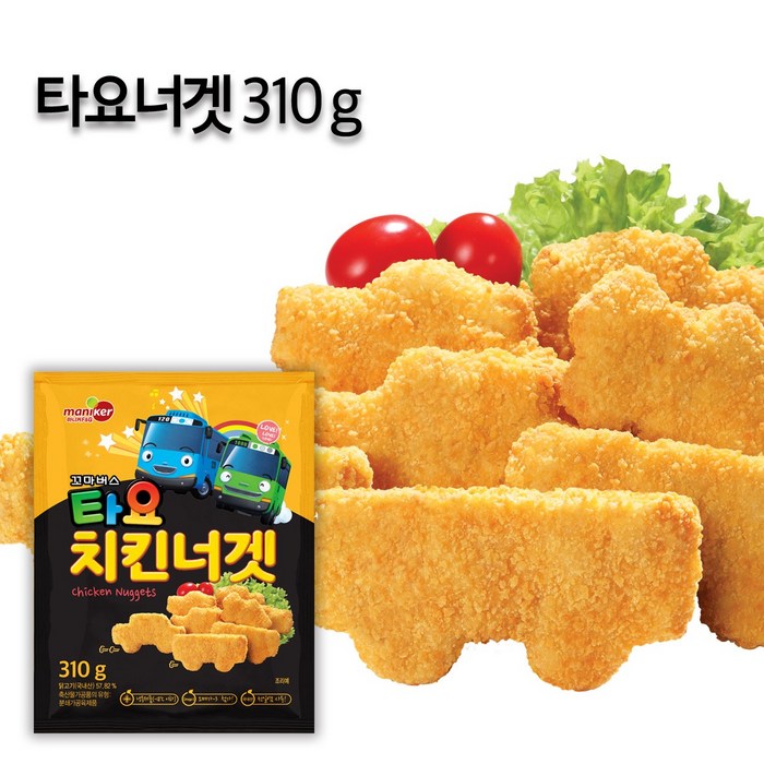 마니커에프앤지 꼬마버스타요치킨너겟 310g+310g, 310g, 2개 대표 이미지 - 마니커에프앤지 추천