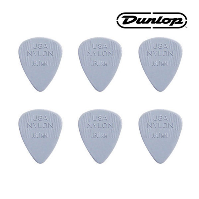 지엠뮤직_세트(6) 던롭피크 44R.60 Nylon STD 0.60mm 나일론 스탠다드 Dunlop PICK (No.6세트), 단품 대표 이미지 - 던롭 피크 추천