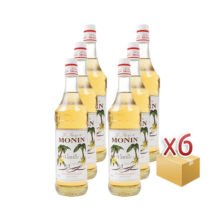 모닌 바닐라 시럽, 1L, 6개 대표 이미지 - 커피 시럽 추천