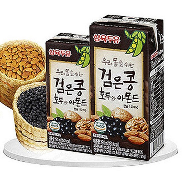 삼육두유 검은콩호두아몬드 두유, 190ml, 32개 대표 이미지 - 아몬드 추천