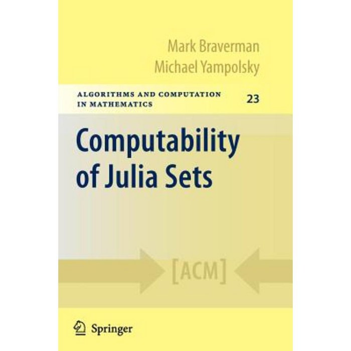 Computability of Julia Sets Paperback, Springer 대표 이미지 - Julia 책 추천