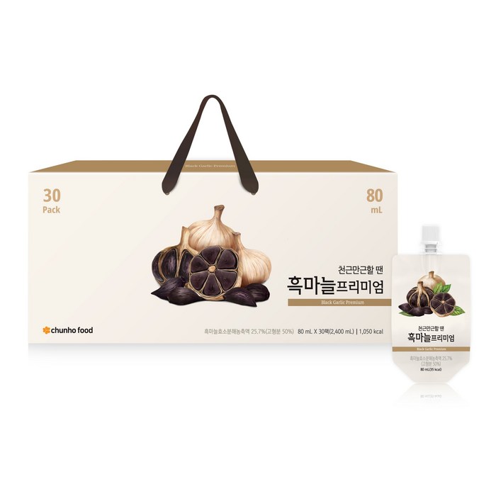 천호식품 천근만근할 땐 흑마늘 프리미엄 건강즙, 30개입, 80ml 대표 이미지 - 흑마늘 진액 추천